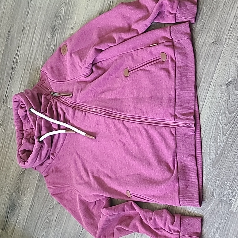 Wanakome cowl neck sweatshirt XXL wine